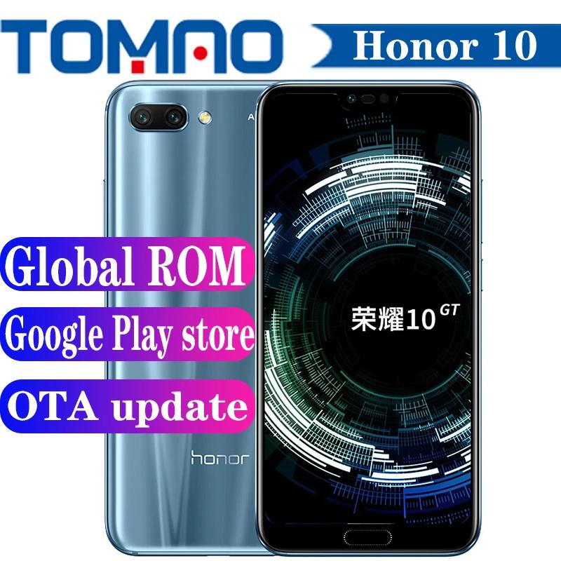 Global ROM Honor 10 SmartPhone 4/6GB 64/128GB 5.84\u201c 2280x1080p ȭ ޴ȭ Kirin 970 Octa Core 3*ī޶ 24MP 3400mAh